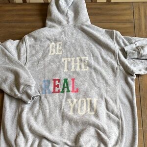 aerie Light Gray Pullover Hoodie